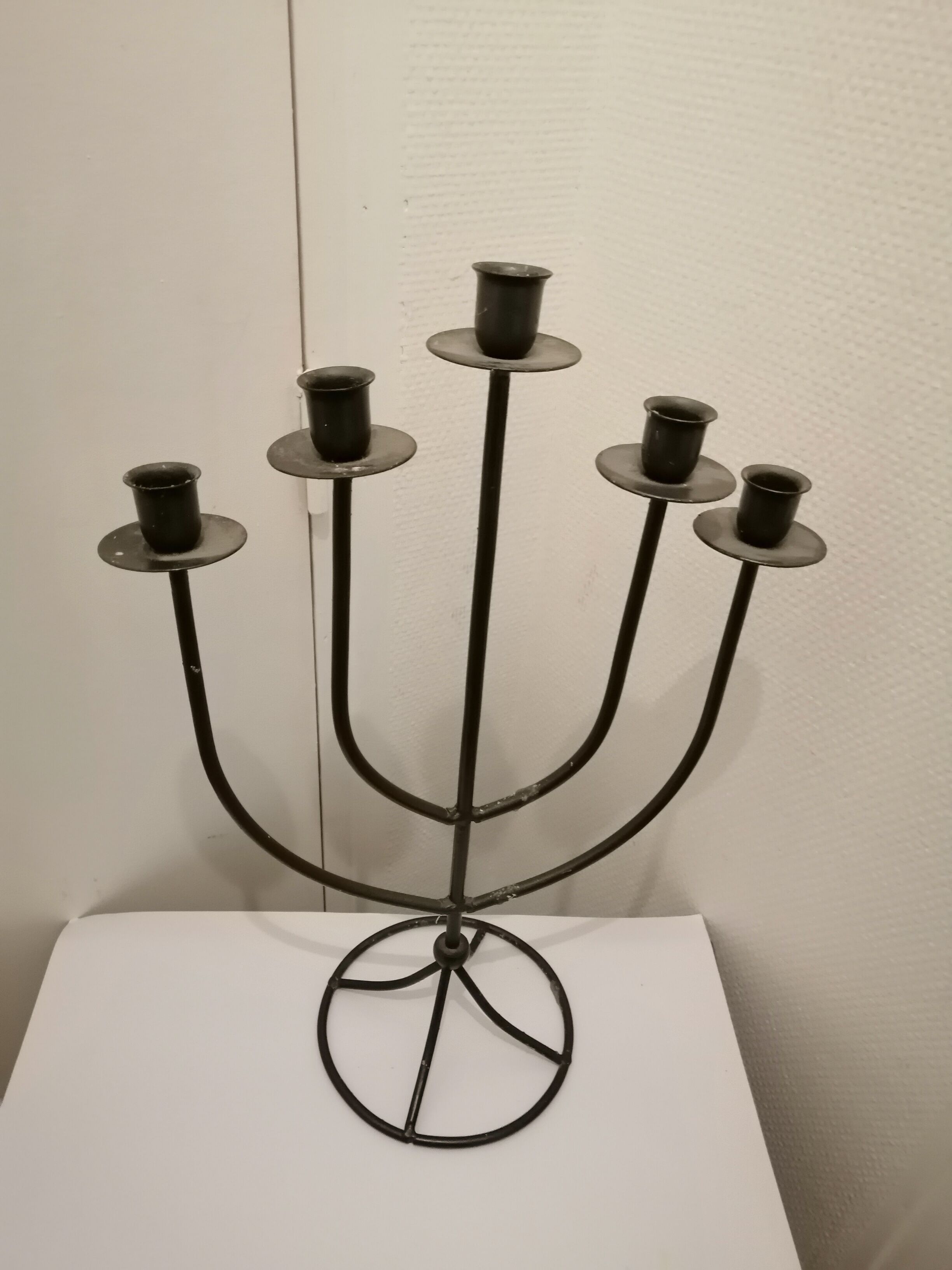 Wrought iron candle holder 5 candles