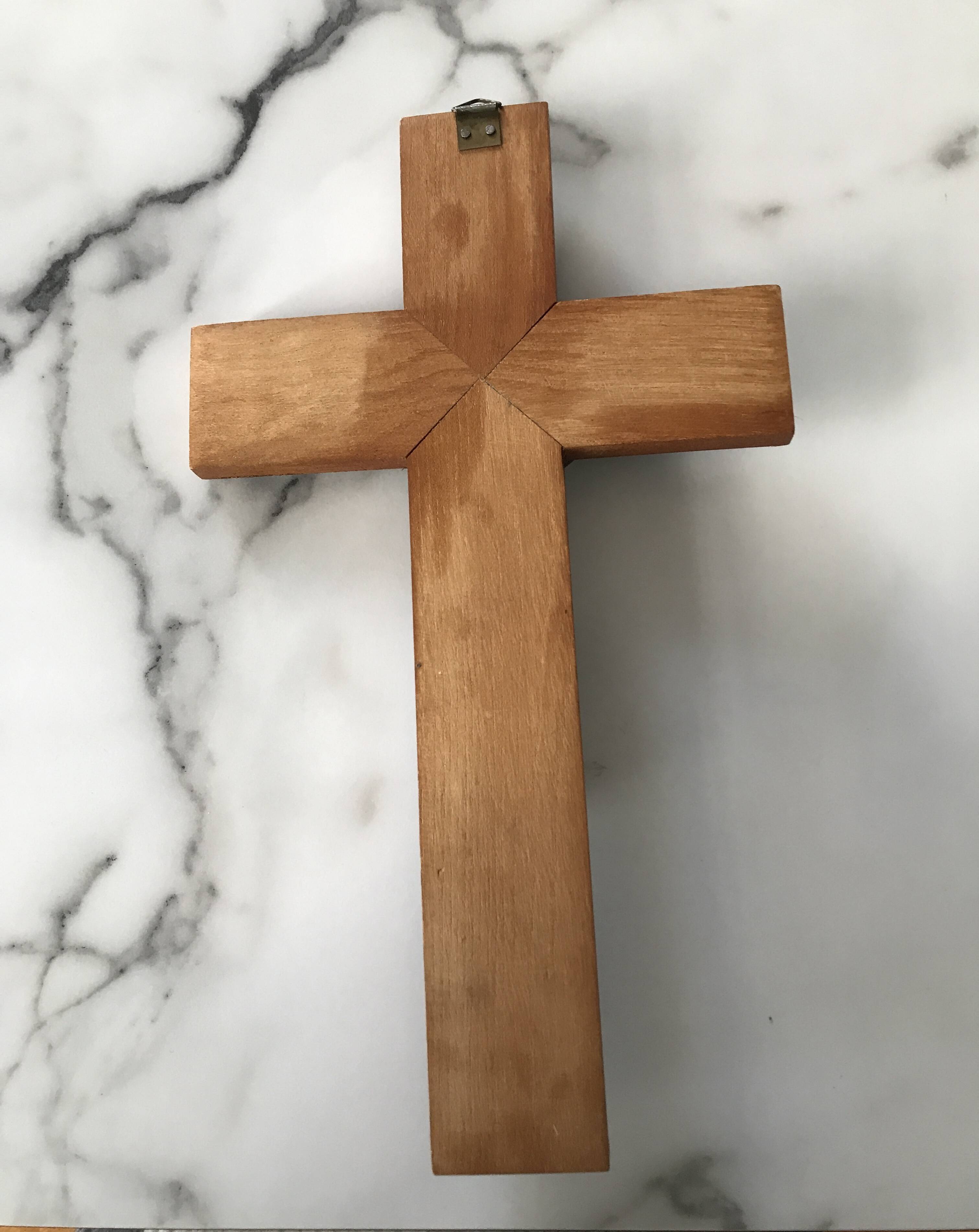 Ancient metal and wood crucifix