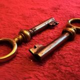 Rare antique buffet with marble, bronze, and marquetry in the Louis XVI style.