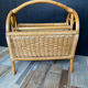Vintage rattan magazine holder