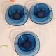 3 cups Vereco blue glass - vintage