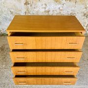 Commode vintage bicolor à 4 tiroirs, circa 70's