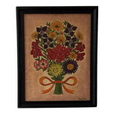 Old oil painting on canvas, still life, signed