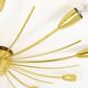Large brass spider chandelier sun J.T. Kalmar Sonne, flush mount, Austria, 1950s