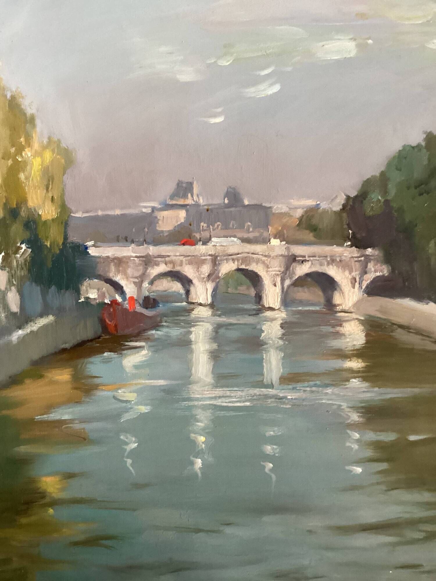 Painting signed Oil on canvas circa 1989 dimension: height -67cm- Length -73 cm-