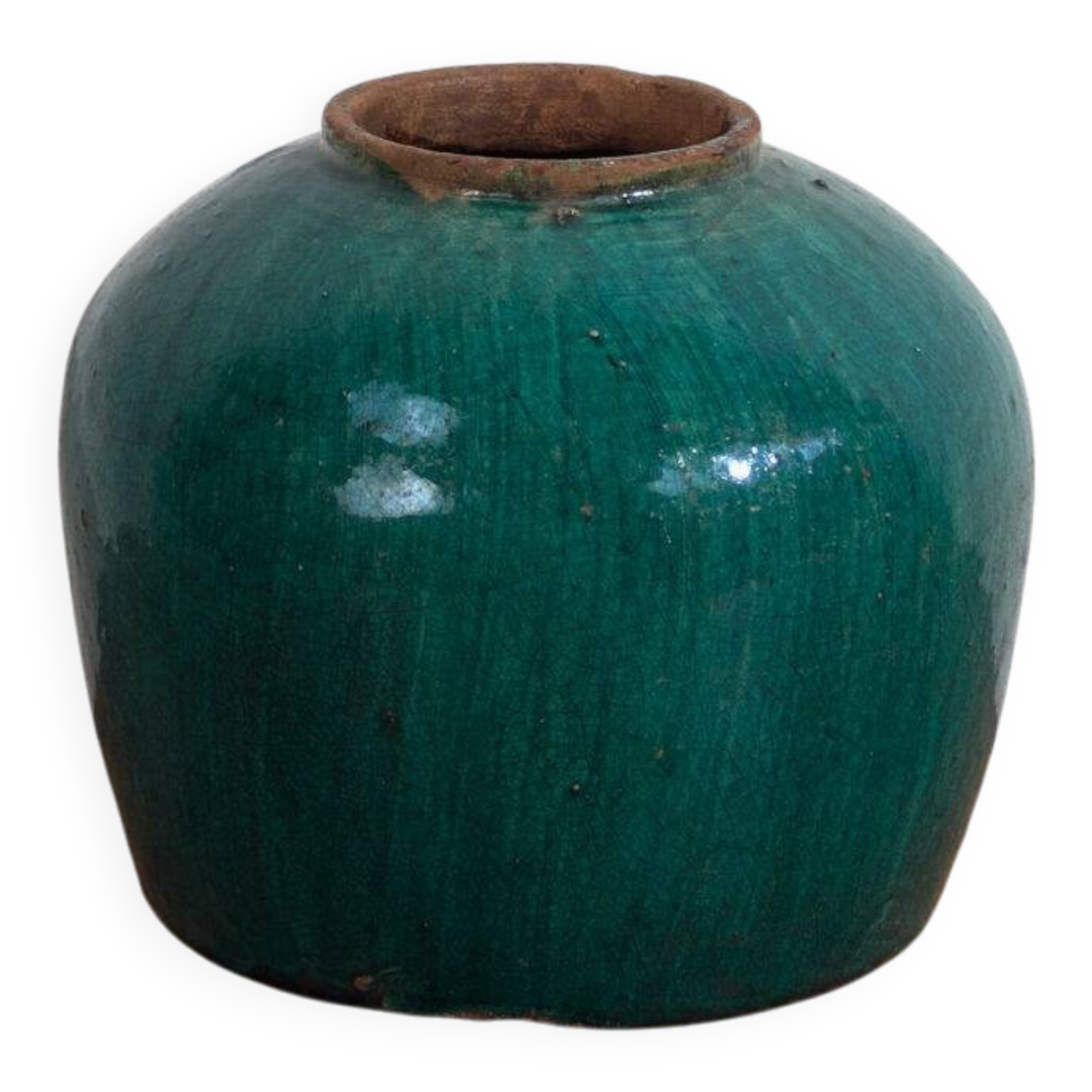 Vase ancien vert turquoise (vers 1820) #27