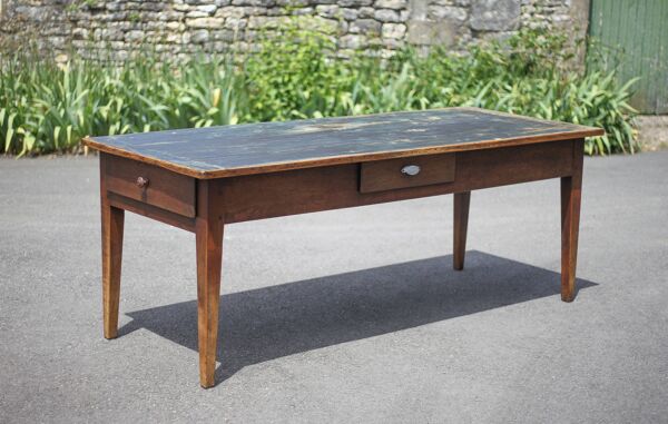 Table de ferme et ses 2 bancs, table de salon, table bois avec paire de bancs bois