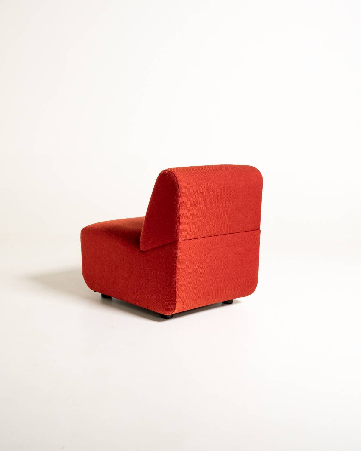 Modular Sofa in Red Fabric, Italy, 1970s