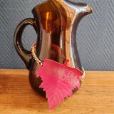 Carafe à Sangria Vintage Espagnole - Pichet en Verre Ambré Rétro