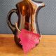 Vintage Spanish Sangria Carafe - Retro Amber Glass Jug