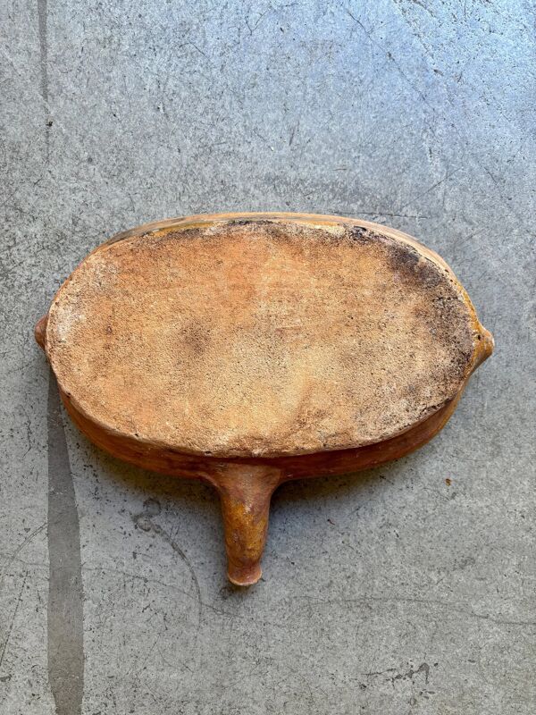 Plat lèche-frite en terre cuite émaillée n°2