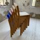6 colorful 80s beech chairs