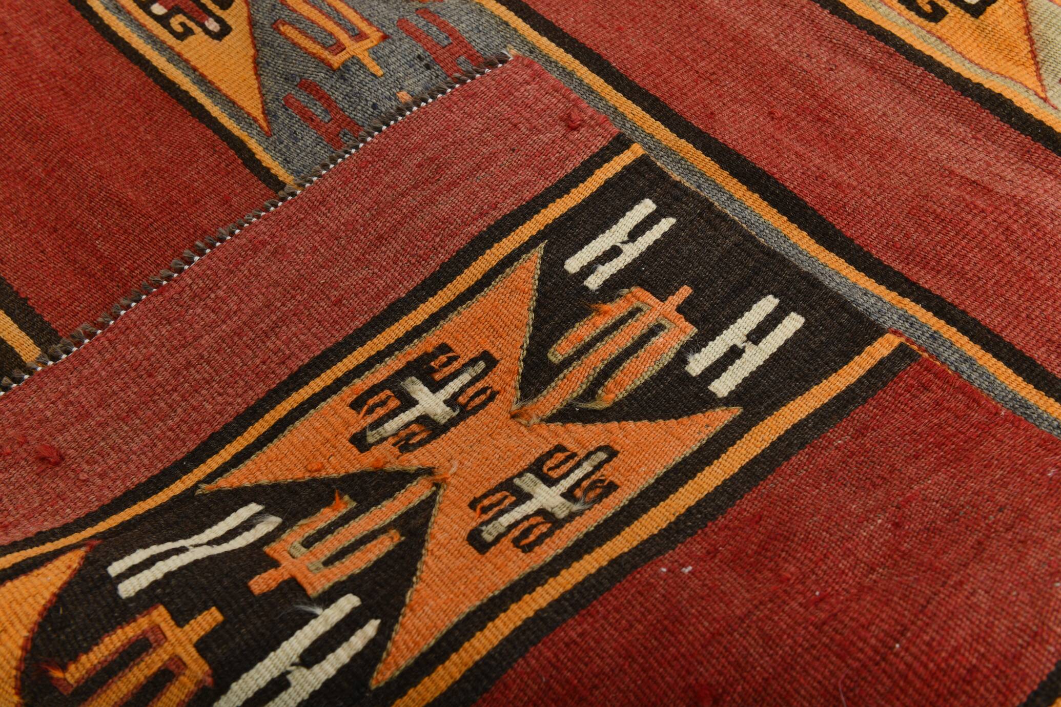 3x13 Runner Boho Hallway Rug, Kilim Runner Rug, 88x383Cm