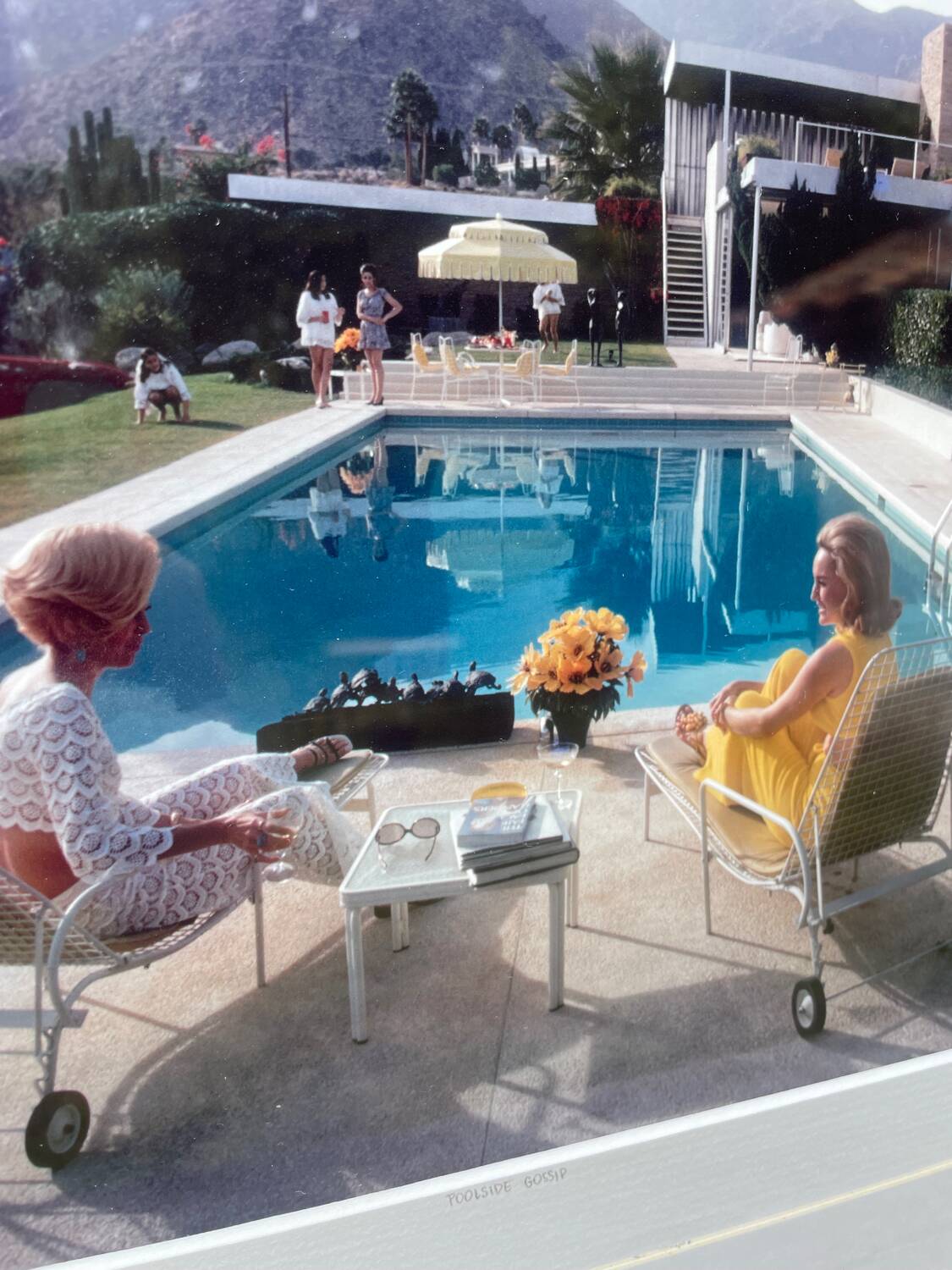 Original framed photograph of Aarons pool