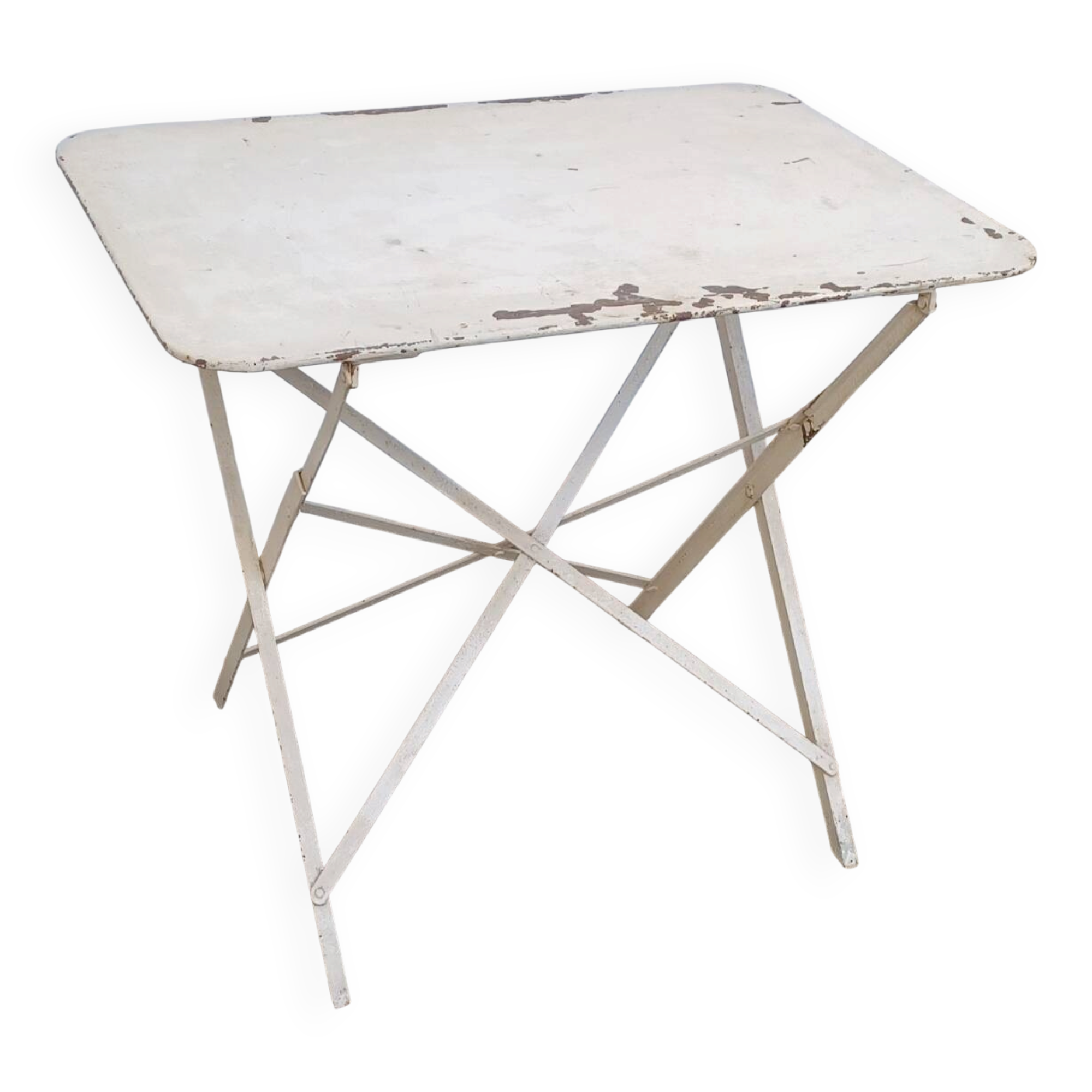 Old wrought iron garden table