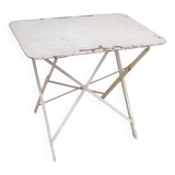 Old wrought iron garden table