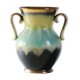 Vintage decorative amphore vase in gold glazed ceramic made in Germany
