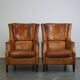 Set of two super rugged and very comfortable sheep leather armchairs