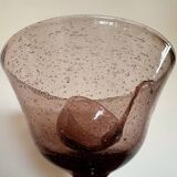 Service à punch verre soufflé Biot ancien