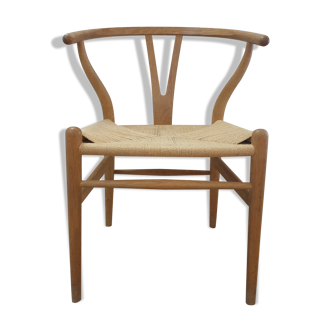 Chaise CH24 Wishbone en chêne savonné