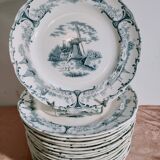 Flat plate Delph iron earth early twentieth century