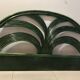 Headboard + 2 rattan bedside tables Maugrion / Roche Bobois 1980s