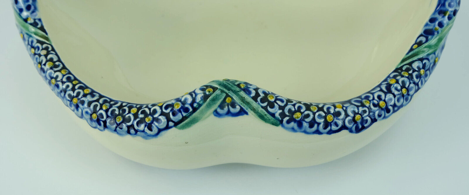 Majolika karlsruhe bowl ceramic basket art nouveau w.süs