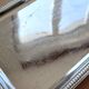 Rectangular silver-plated serving tray - Beaded edge