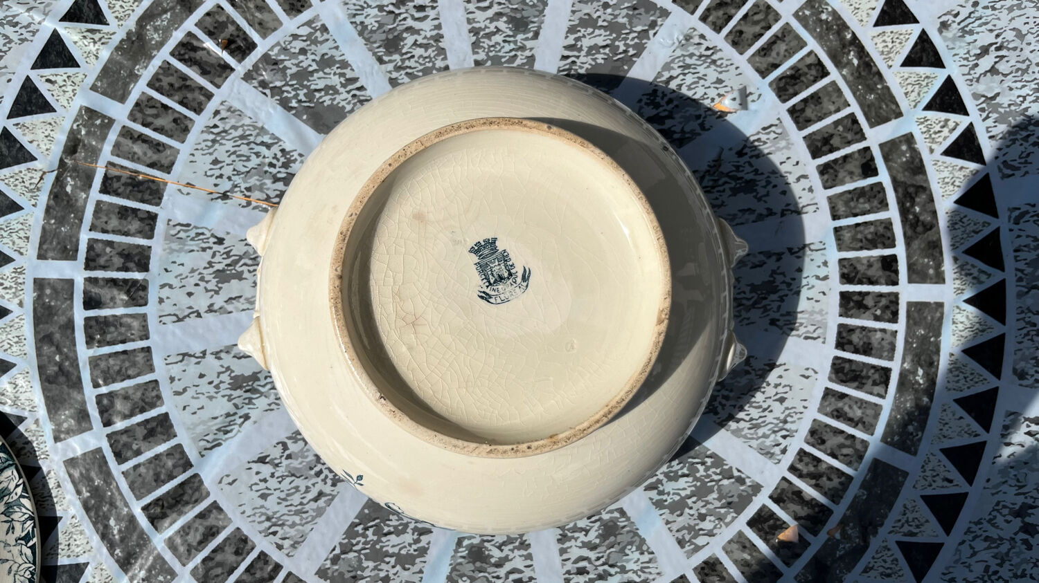 Old Gien opaque porcelain tureen