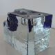 Glass candlestick, 80s