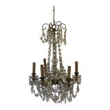 Bronze chandelier with tassels and 6 light arms