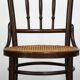 4 antique wooden and cane bistro chairs