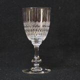 6 Antique Baccarat Crystal Engraved Wine/Port Glasses