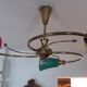 Lustre verre et laiton vintage