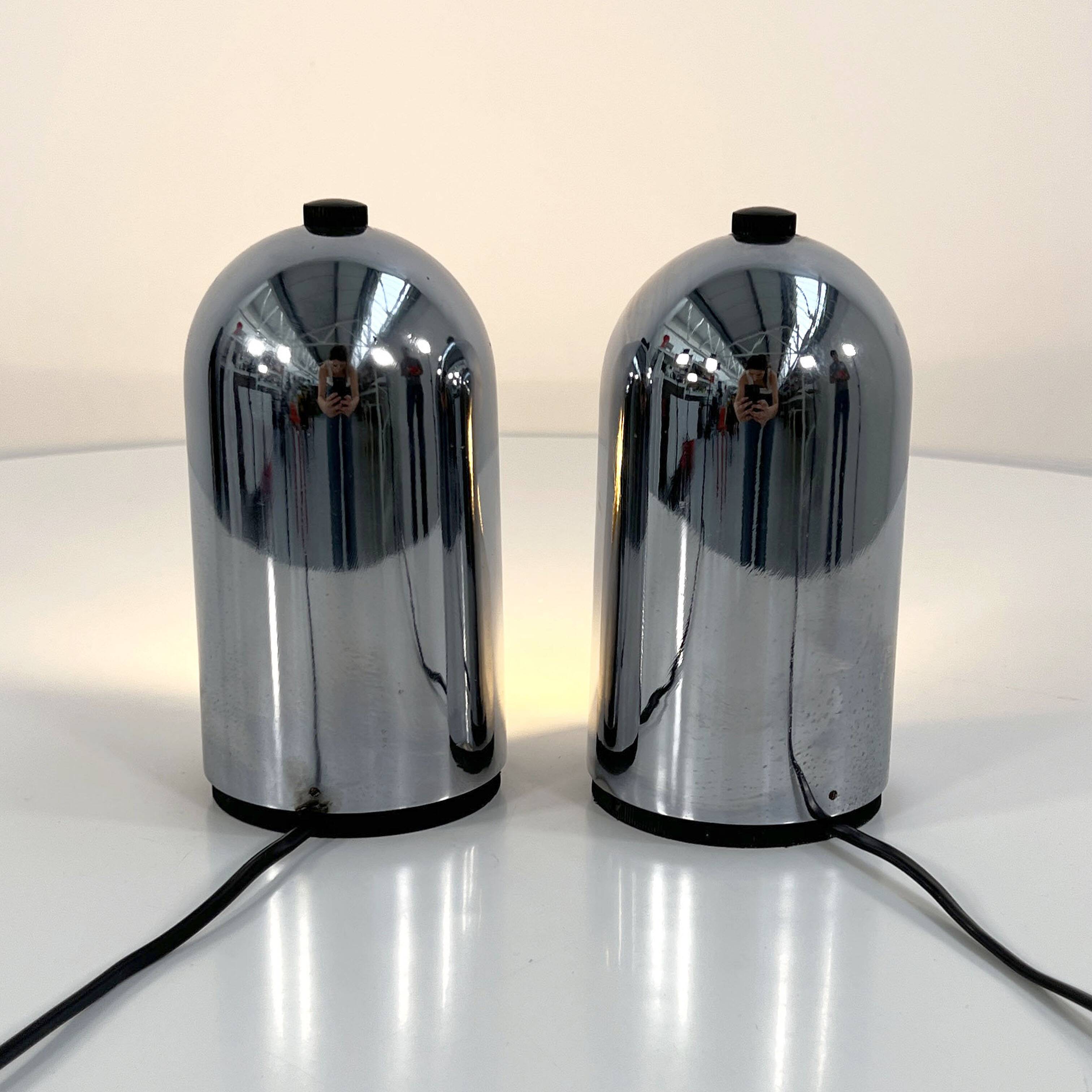 Pair of chrome Selene lamps by ABM, 1960
