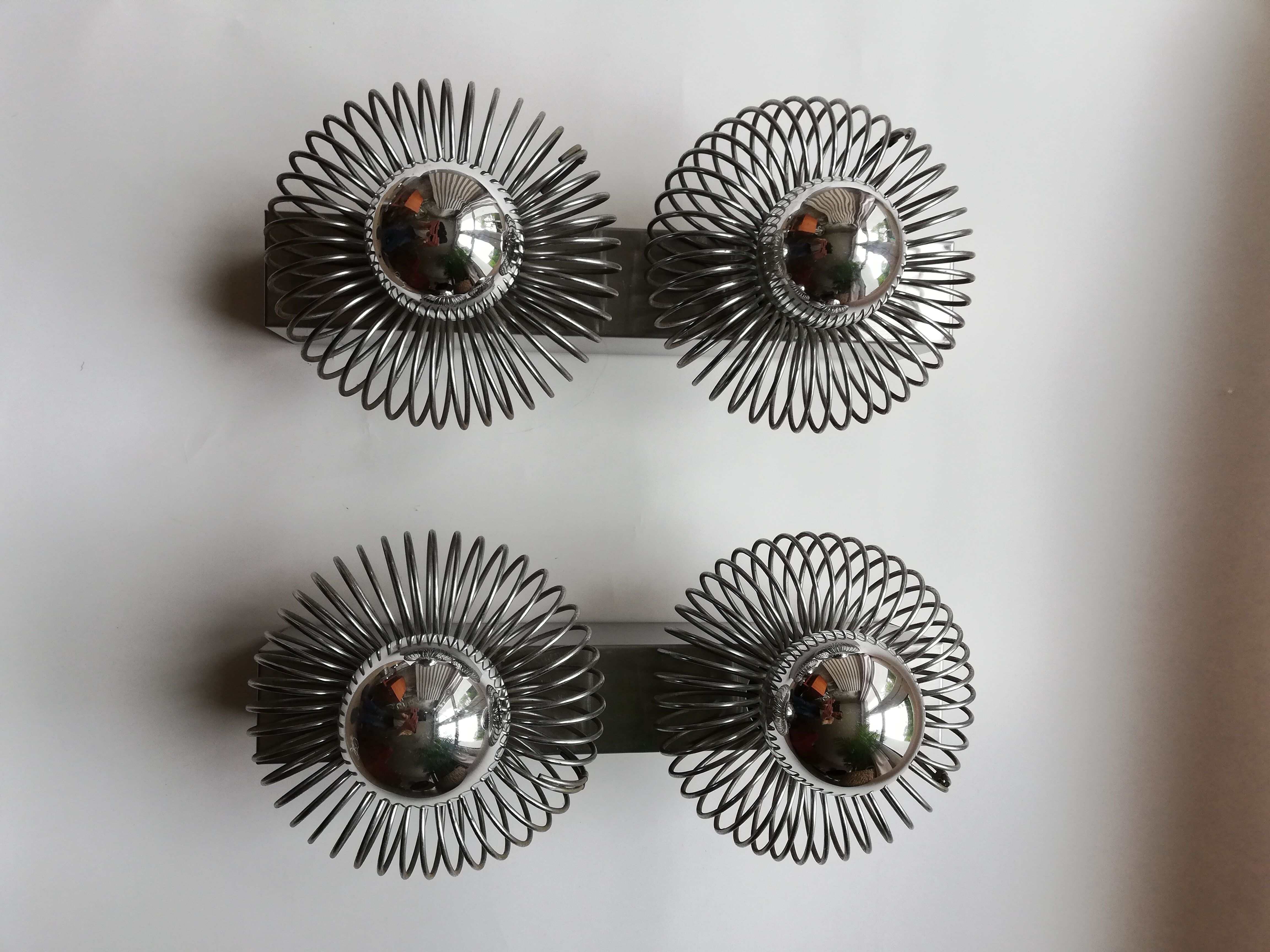 Space age sconce by Andréa Lazzari 70s