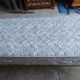 Bed 1 person vintage with metal headboard and footboard and spring metal box spring