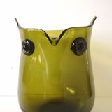 Zoomorphic pot "owl" blown glass