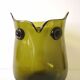 Zoomorphic pot "owl" blown glass