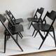 Wooden folding chairs SE18 by Egon Eiermann for Wilde & Spieth, Germany 1952.