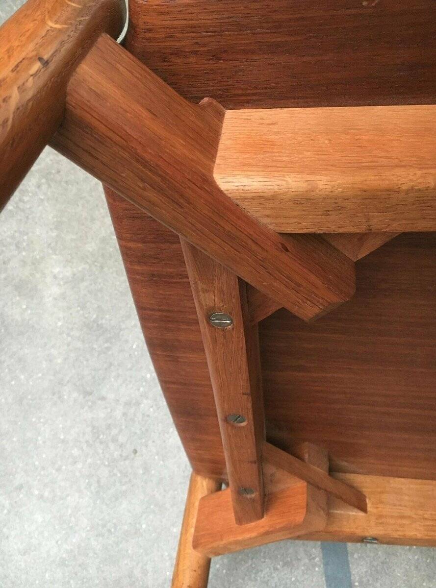 Mid-Century German coffee table series 400 in teak by Hartmut Lohmeyer for Wilkhahn, 1950s.