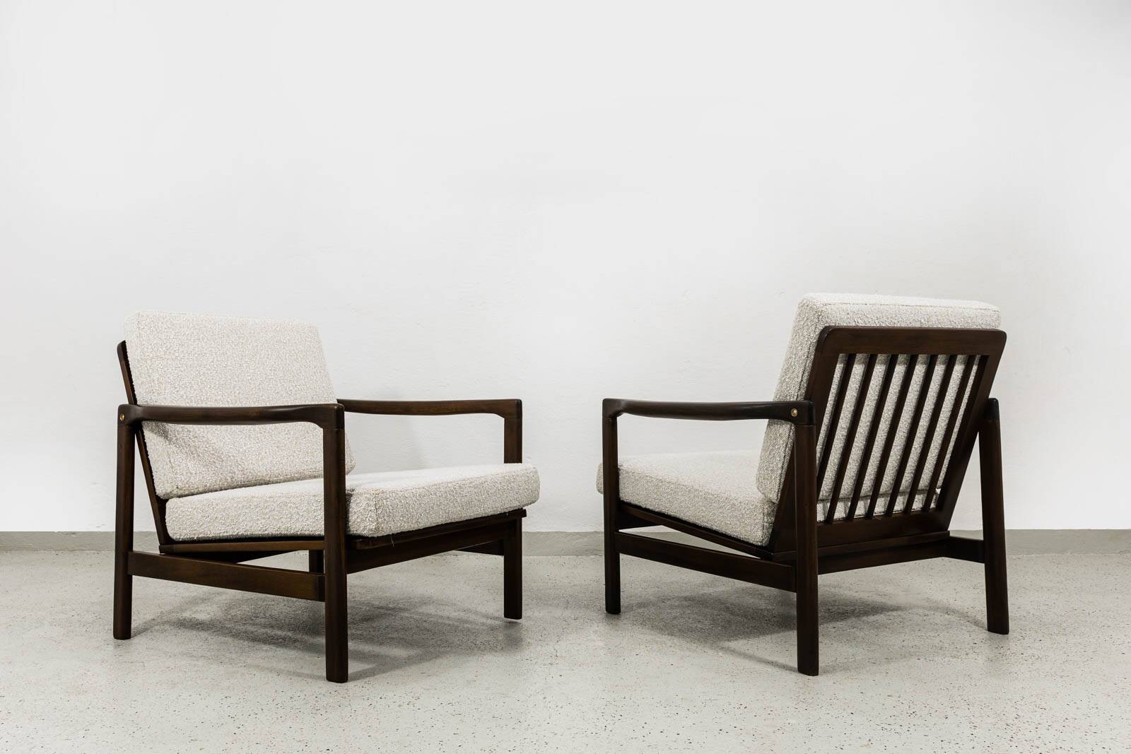 Mid Century Modern Armchairs By Zenon Bączyk, 1960's, Set Of 2
