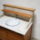 Antique washbasin cabinet in marble and wood