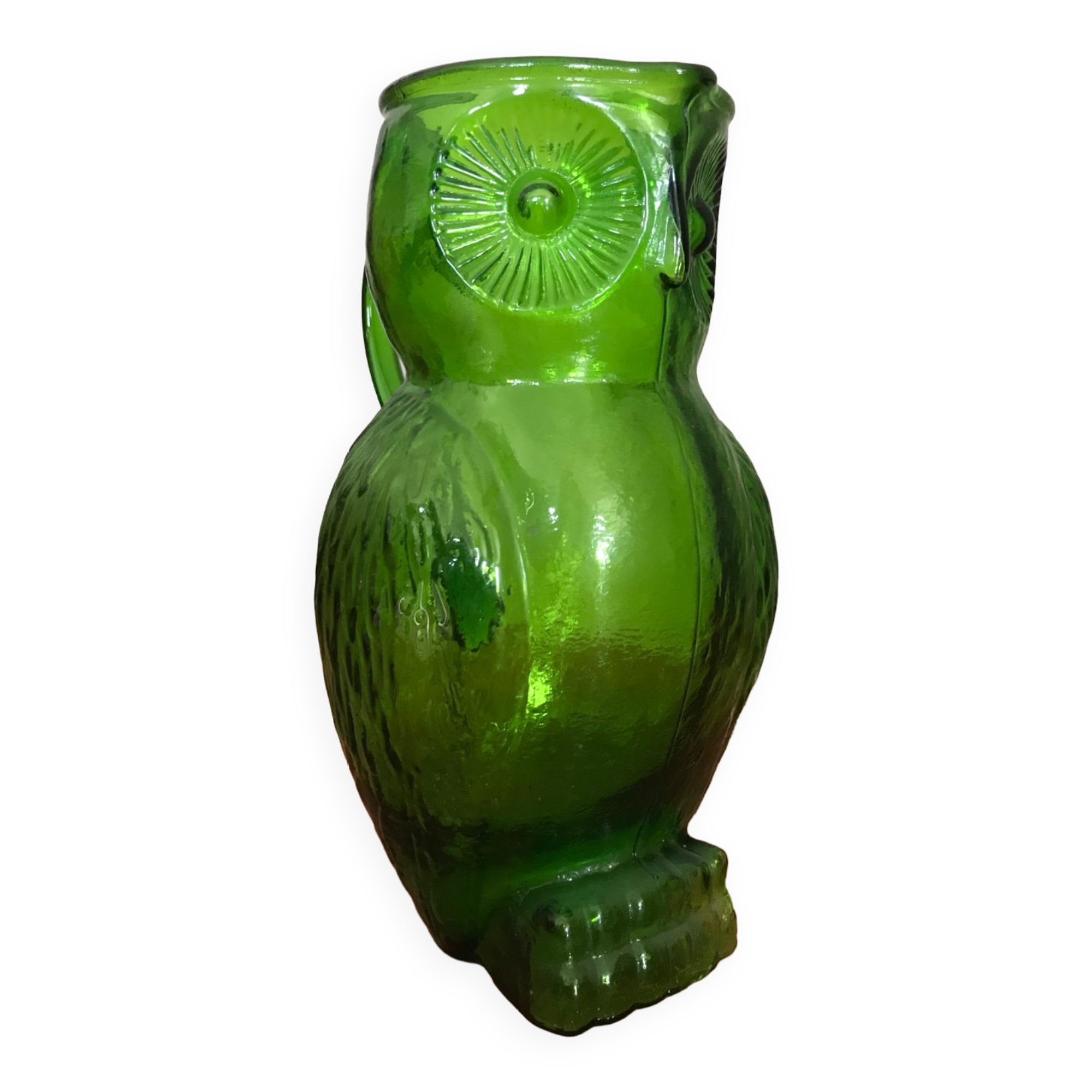 Vintage pitcher Kanawha green owl
