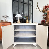 Vintage compass leg chest of drawers