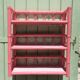 Etagere en rotin rose