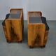 1940s pair of Art Deco bedside tables, Czechoslovakia