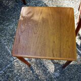 VINTAGE PARTOFTEN TEAK SIDE TABLE FOR MOBELFABRIKKEN DENMARK 1960s