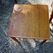 VINTAGE PARTOFTEN TEAK SIDE TABLE FOR MOBELFABRIKKEN DENMARK 1960s
