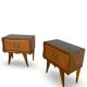 Paire de tables de chevet italiennes, milieu XXème